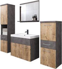 Zdjęcie Wiszący Zestaw Łazienkowy Alba Matera/Kasztan Szafka Umywalkowa Słupek - Piastów