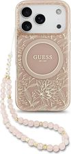 Zdjęcie Guess Etui Iml Flowers Electro Pearl Strap Magsafe Do Iphone 17 Pro Różowy - Tyszowce