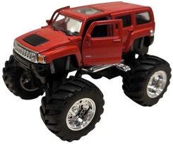 Zdjęcie Model Kolekcjonerski Hummer H3 Monster Truck Czerwony Welly Big Wheel Series Metalowy - Susz