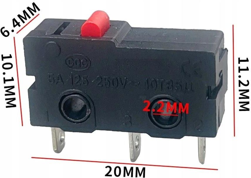 Zippy Przełącznik Mikroprzełącznik Mikrostyk Lutownicy 5A 125 250V