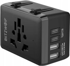 Zdjęcie Blitzwolf BW-TA1 Adapter Podróżny Us/uk/eu/au 4w1 2x Usb Usb-c Pd 20W - Wrocław