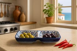Zdjęcie Dip Podwójny Ceramiczny F1 White/Dark Blue - Przedecz