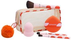 Zdjęcie SEPHORA COLLECTION - Zestaw pędzli i akcesoriów do makijażu - 3 pędzle do twarzy i oczu + 2 gąbki - Bieruń