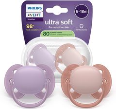 Zdjęcie PHILIPS AVENT Smoczek ortodontyczny Ultra Soft 6-18m 2 szt. SCF091/43 - Trzebinia