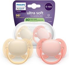 Zdjęcie PHILIPS AVENT Smoczek ortodontyczny Ultra Soft 0-6m 2 szt. SCF091/38 - Reda