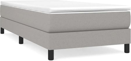 Gravora Łóżko kontynentalne jasnoszare 203 x 80 x 25 cm z materacem 80 x 200 x 20 cm (G0254604)