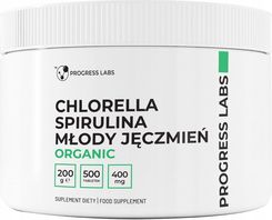 Zdjęcie Progress Labs Chlorella Spirulina Młody Jęczmień Organic 400mg 500tabl. - Skierniewice