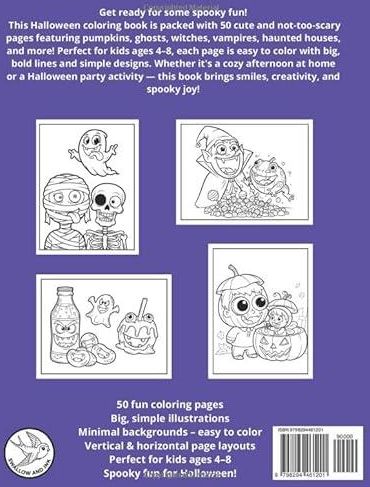 [AC] Happy Halloween! Coloring Book for Kids Ages 4–8: Fun spooky ...