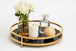 Zdjęcie Taca Okrągła 40Cm Czarno-Złota 169447 - Bochnia