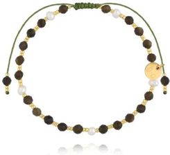 Zdjęcie By Dziubeka Bransoletka z obsydianem złotym i perłami BMT0321 | Dostawa 24h | Kod rabatowy: NASTART | Autoryzowany sklep | Oryginalne opakowanie - Lipiany