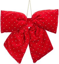 Zdjęcie kokarda dekoracyjna czerwona 30x34cm mica - Brok