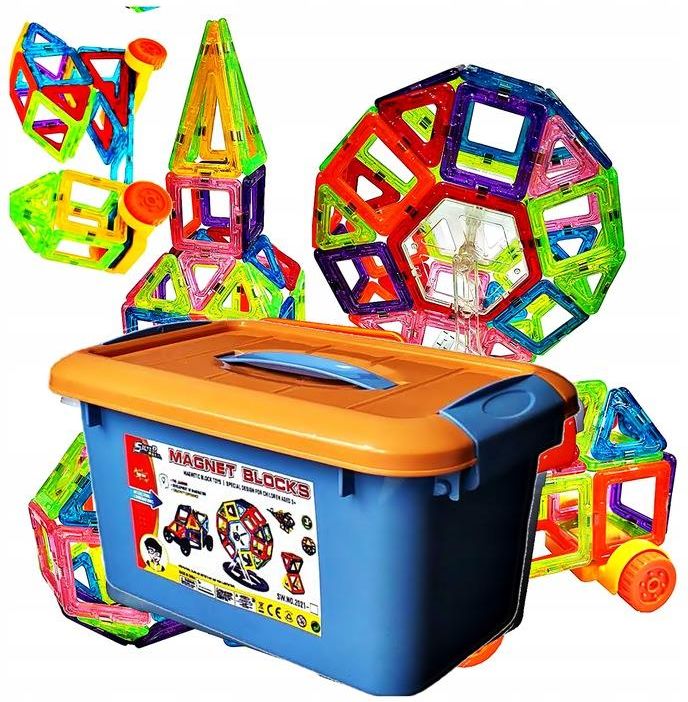 Klocki Shell Sissel Klocki Magnetyczne 128 El + Organizer Do Przechowywania Klocków ...