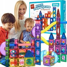 Zdjęcie Happy Kiddo Klocki Magnetyczne Tor Kulkowy Kulodrom Konstrukcyjne 100 Ele - Sulejówek