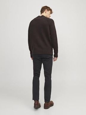 JACK & JONES Chino-broek heren jpstkane jjdave akm , Zwart , 31W / 32L