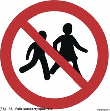 Zdjęcie Signproject GA036 - Zakaz wstępu dzieciom 50x50 - Skawina