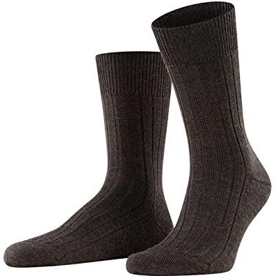 FALKE Mężczyźni Skarpety Teppich Im Schuh M So Wełna jednokolorowe 1 Para, Brązowy Dark Brown 5450, 47-48