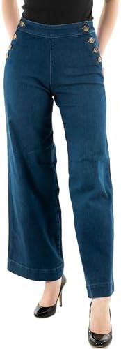ONLMADISON HW Button Wide DNM GEN769, blauw (medium blue denim), 29W / 32L