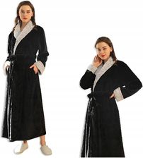 Zdjęcie SZLAFROK damski MIĘKKI CIEPŁY PLUSZ wiązany HOTELOWY elegancki DŁUGI M - Rumia