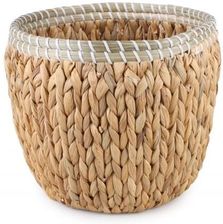 Zdjęcie Okrągły Kosz Boho Z Hiacynta Wodnego 26X26X22 Cm Tin Tours - Tychy