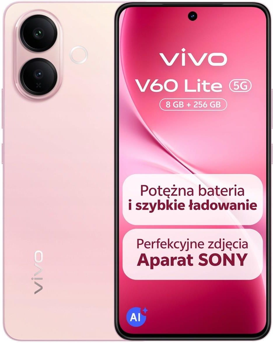 Vivo V60 Lite 5G 8/256GB Różowy - Cena, opinie na Ceneo.pl