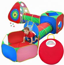 Zdjęcie Namiot dla dzieci 5w1 duży plac zabaw labirynt 2 tunele suchy basen domek - Człopa