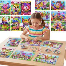 Zdjęcie Mozaika Piankowa Wyklejanka ZESTAW KREATYWNY 12szt Naklejki 3D Edukacyjna XXL - Gołańcz