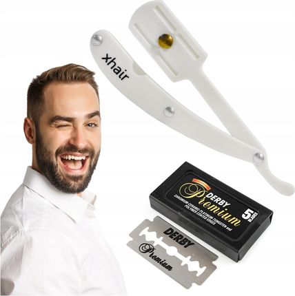 xhair Brzytwa fryzjerska do golenia na całą żyletkę Zestaw Derby Premium Żyletki