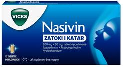 Zdjęcie Wick-Pharma Nasivin Zatoki I Katar 200mg + 30mg 24tabl. - Sokółka