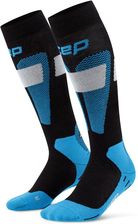 Zdjęcie Męskie sportowe podkolanówki kompresyjne na zimę z wełną merino niebieskie CEP - Prochowice