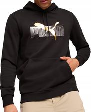 Zdjęcie Puma Ess+ Męska Czarna Bluza Z Kapturem Kangurka Sportowa r. XL - Białystok