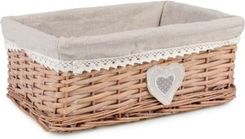 Zdjęcie Wiklinowy Koszyk Szuflada z materiałem 34x24x14 cm Tin Tours - Jastrzębie-Zdrój