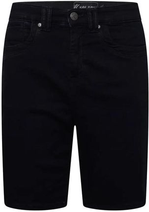 Duże męskie wygodne spodenki jeansowe Kam Pepe czarne