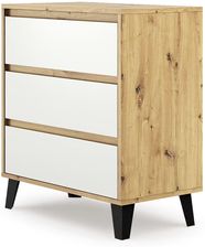 Zdjęcie Mebel Bos Komoda Borg 3S/70 Dąb Artisan Biały - Białystok