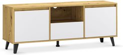 Zdjęcie Mebel Bos Szafka Rtv Borg 2D1S Dąb Artisan Biały - Lwówek