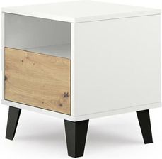 Zdjęcie Mebel Bos Szafka Nocna Borg 1S Biały Dąb Artisan - Chrzanów