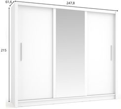 Zdjęcie Fabryka Mebli Meblosiek Szafa Przesuwna Baku 13 250 Dąb Sonoma - Bartoszyce