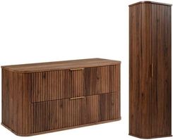 Zdjęcie Rodan Zestaw Mebli Łazienkowych Elegance Z Szafką Podumywalkową 100Cm I Słupkiem Dąb Orzech - Lubań