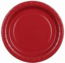 Zdjęcie Party Deco Talerzyki Papierowe Basic Ciemne Czerwone Bordowe 18cm 6szt. - Wadowice