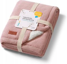 Zdjęcie Babyono Kocyk Bawełniany Z Ociepleniem Koc Dla Dzieci Niemowląt 75x100 Różowy (165901) - Dobczyce