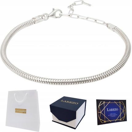 Larezo BRANSOLETKA srebrna do charms baza 18 cm