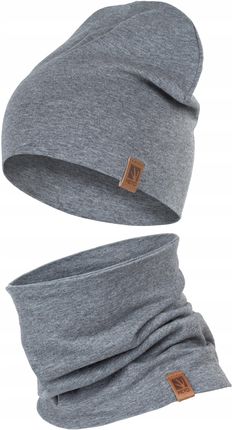 Czapka Dziecięca Wiosenna Jesienna Komin Komplet Bawełna Dla Dzieci 48-56