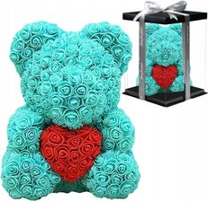 Realne Ceny Miś Z Róż Prezent Na Walentynki Dla Mamy Żony Babci Duży Zestaw Róże 40Cm