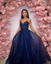 Zdjęcie Sukienka długa Paradise kolor granatowy - Kraków