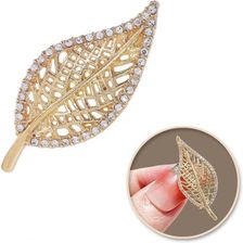 Zdjęcie Broszka ozdobna - liść z cyrkoniami BZ212 - Reda