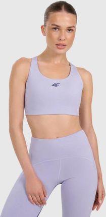 Damski biustonosz treningowy 4F 4FWAW25USBAF174 - niebieski