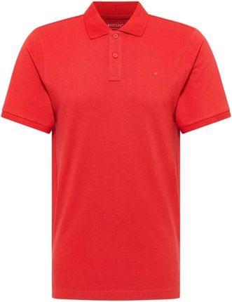 Duża męska koszulka polo gładka z kołnierzykiem Mustang 1016878-7270 czerwona