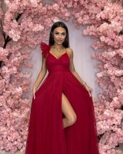 Zdjęcie Sukienka długa Milagros kolor bordowy - Libiąż