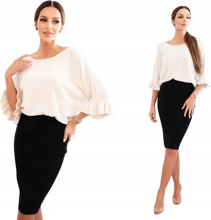 Spódnica damska wiskozowa z elastycznej dzianiny czarna