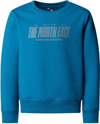 Bluza chłopięca The North Face REFLECTIVE LOGO RELAXED CREW niebieska NF0A8EATBOM