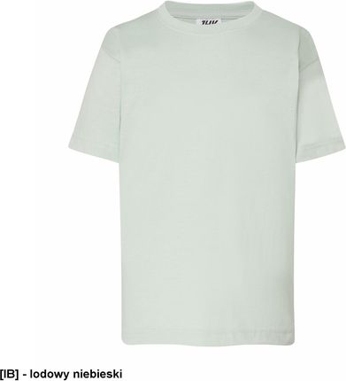 T-shirt JHK TSRK 150 - dziecięca/młodzieżowa z krótkim rękawem wzmocniony lycrą ściągacz, 100% bawełna, 155g - lodowy niebieski. 9-11